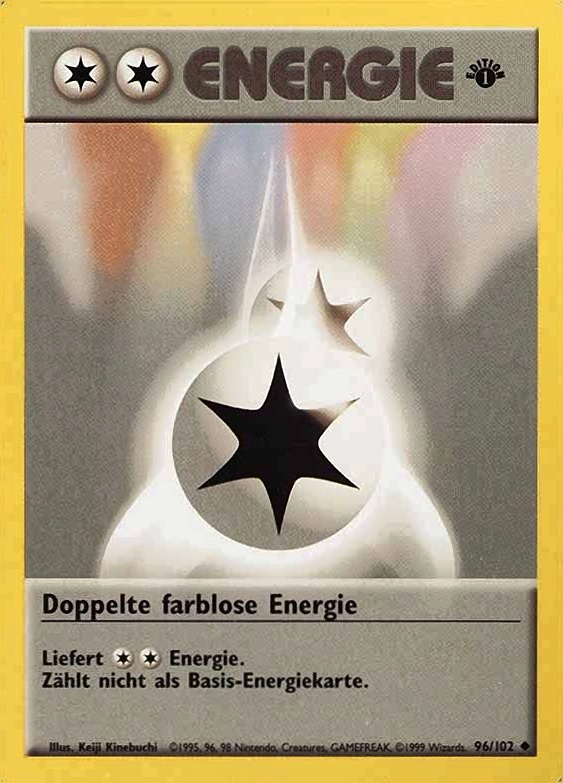 1999 Pokemon German  Doppelte Farblose Energie #96 TCG Card