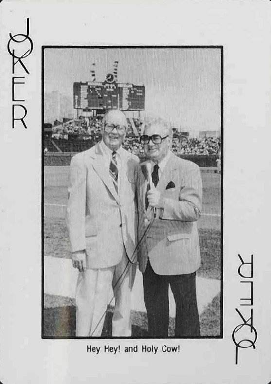 1985 Chicago Cubs Playing Card Harry Caray/Jack Brickhouse # Baseball Card