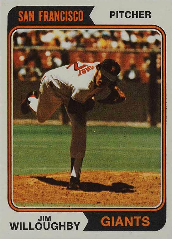 1974 Topps Jim Willoughby #553 Baseball Card