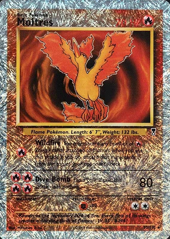 2002 Pokemon Legendary Collection  Moltres-Reverse Foil #30 TCG Card