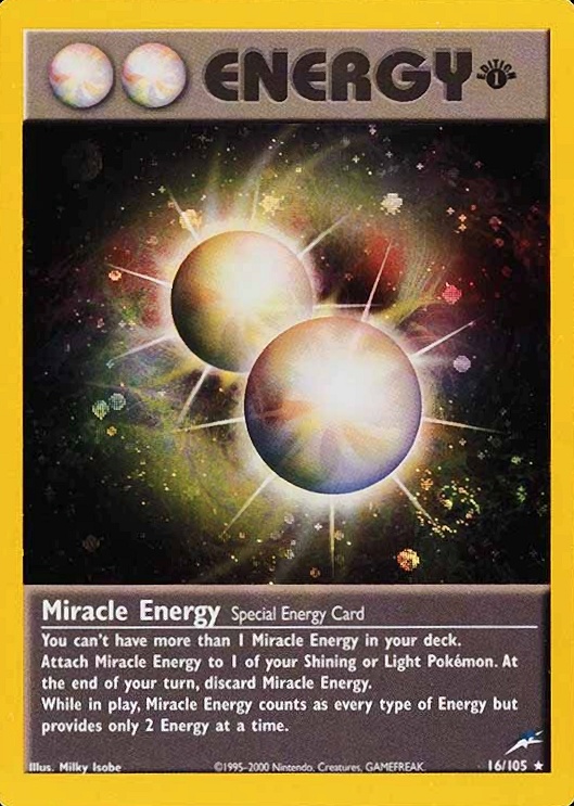 2002 Pokemon Neo Destiny  Miracle Energy-Holo #16 TCG Card