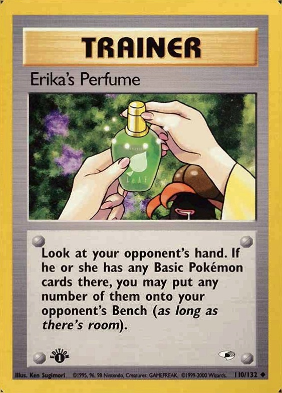 2000 Pokemon Gym Heroes  Erika's Perfume #110 TCG Card