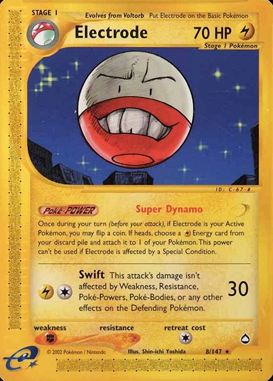 2003 Pokemon Aquapolis Electrode #8 TCG Card