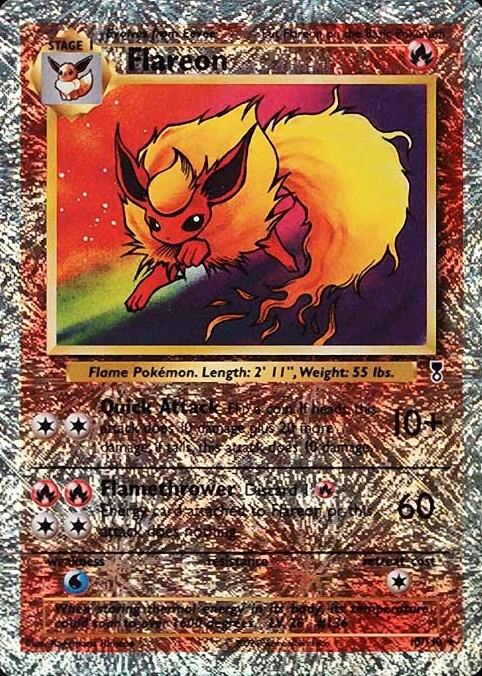 2002 Pokemon Legendary Collection  Flareon-Reverse Foil #10 TCG Card