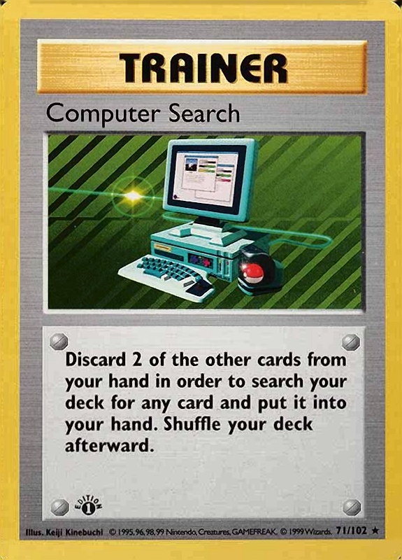 1999 Pokemon Game Computer Search #71 TCG Card