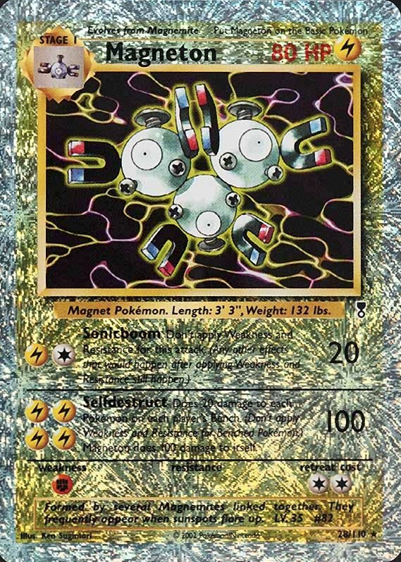 2002 Pokemon Legendary Collection  Magneton-Reverse Foil #28 TCG Card