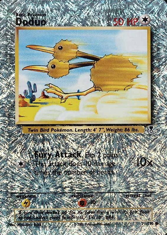 2002 Pokemon Legendary Collection  Doduo-Reverse Foil #71 TCG Card
