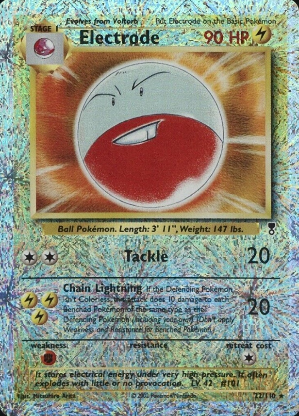2002 Pokemon Legendary Collection  Electrode-Reverse Foil #22 TCG Card