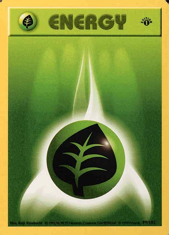 1999 Pokemon Game Grass Energy #99 TCG Card
