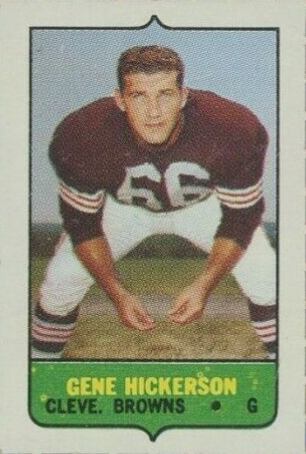 1969 Topps Four in One Single Gene Hickerson # Football Card
