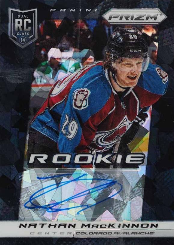 2013 Panini Prizm Rookie Autographs Nathan MacKinnon #332 Hockey Card