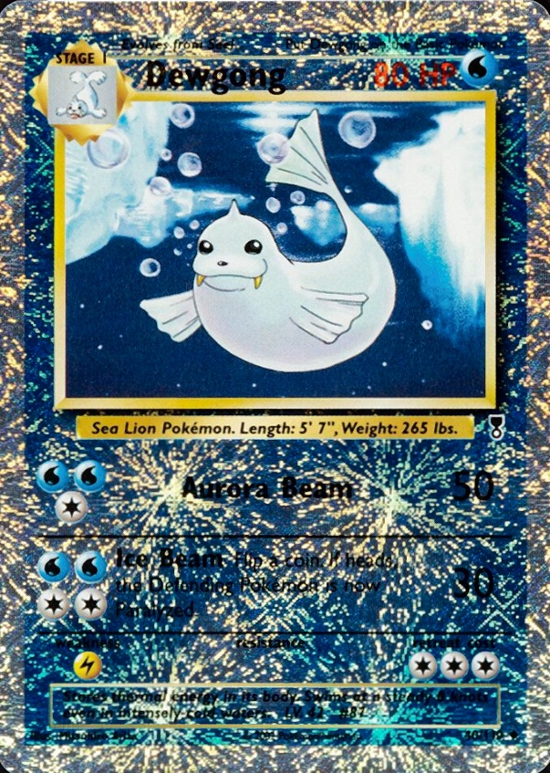 2002 Pokemon Legendary Collection  Dewgong-Reverse Foil #40 TCG Card