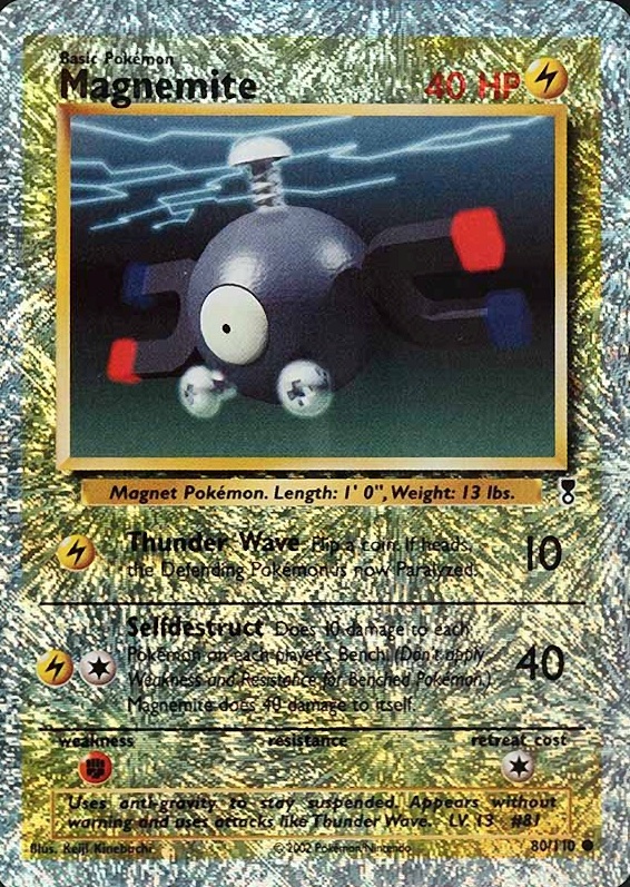 2002 Pokemon Legendary Collection  Magnemite-Reverse Foil #80 TCG Card