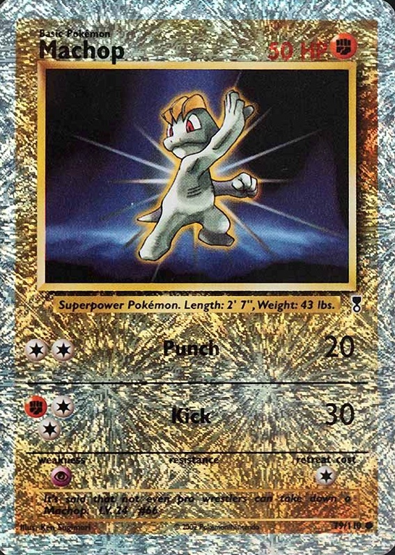 2002 Pokemon Legendary Collection  Machop-Reverse Foil #79 TCG Card