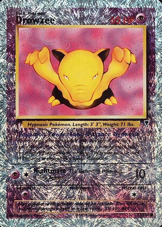 2002 Pokemon Legendary Collection  Drowzee-Reverse Foil #73 TCG Card