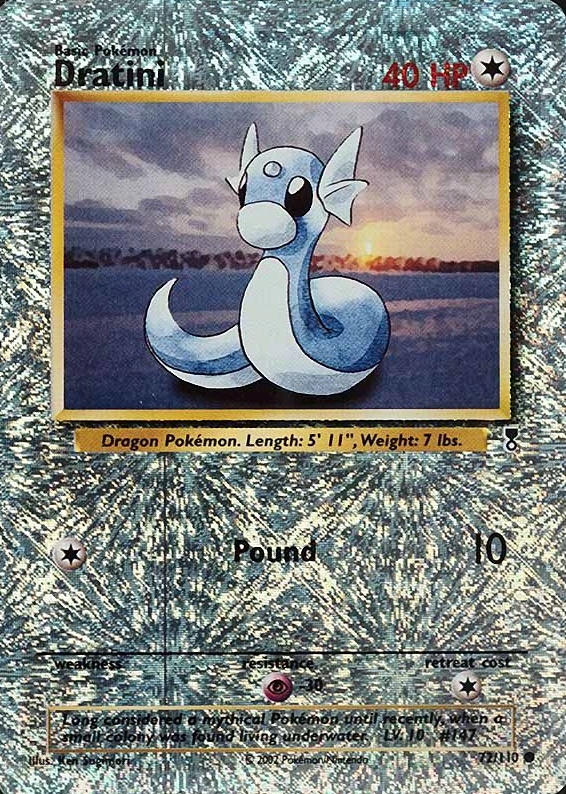 2002 Pokemon Legendary Collection  Dratini-Reverse Foil #72 TCG Card