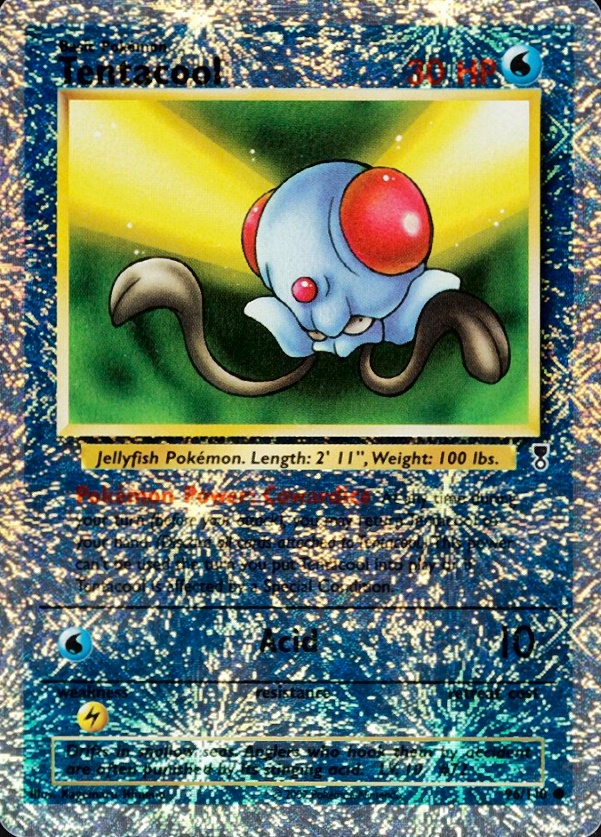 2002 Pokemon Legendary Collection  Tentacool-Reverse Foil #96 TCG Card