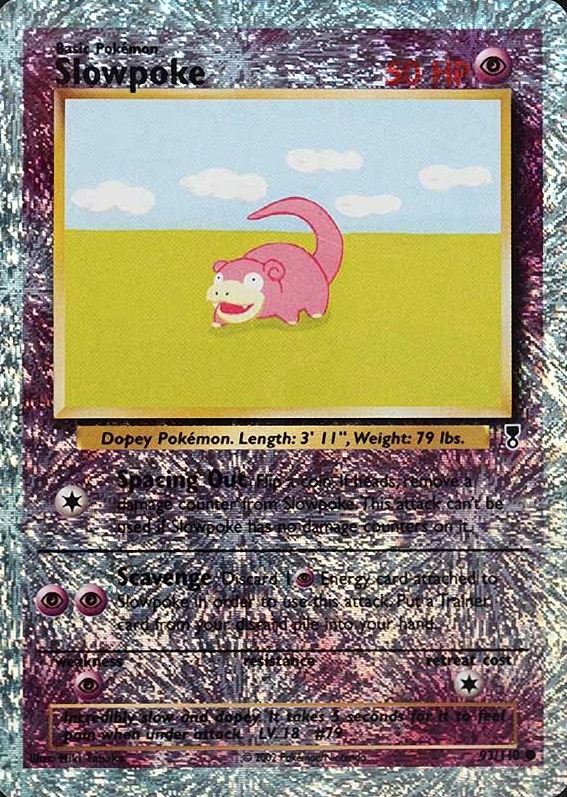 2002 Pokemon Legendary Collection  Slowpoke-Reverse Foil #93 TCG Card