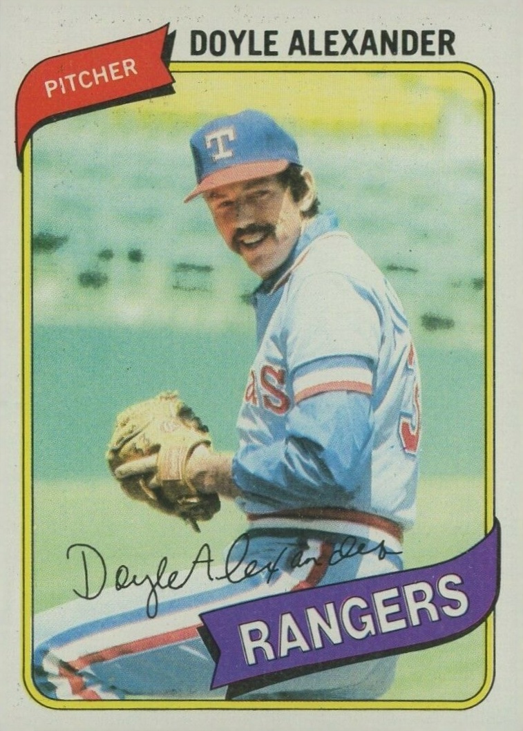 1980 Topps Doyle Alexander #67 Baseball Card