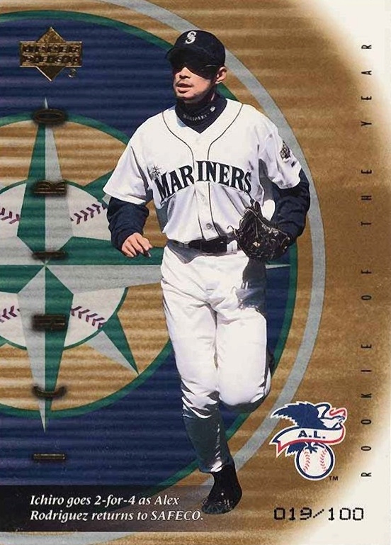 2001 Upper Deck Rookie Update R.O.Y. Bonus Ichiro #5 Baseball Card
