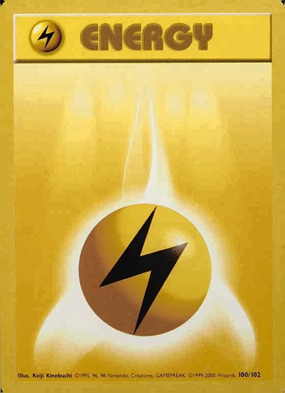 1999 Pokemon Game Lightning Energy #100 TCG Card