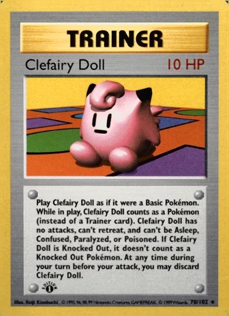 1999 Pokemon Game Clefairy Doll #70 TCG Card