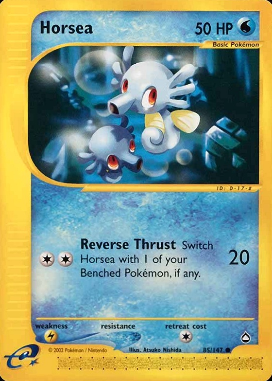 2003 Pokemon Aquapolis Horsea #85 TCG Card
