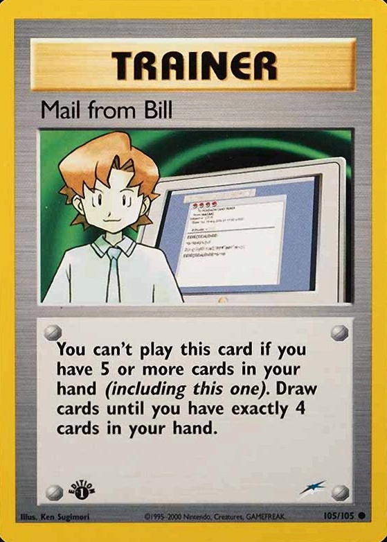 2002 Pokemon Neo Destiny  Mail From Bill #105 TCG Card