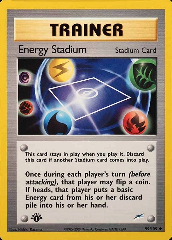 2002 Pokemon Neo Destiny  Energy Stadium #99 TCG Card