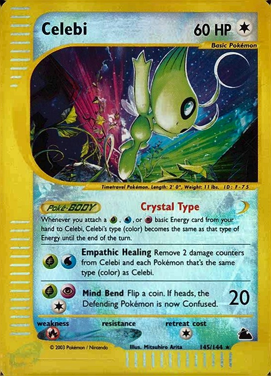 2003 Pokemon Skyridge Celebi-Reverse Foil #145 TCG Card