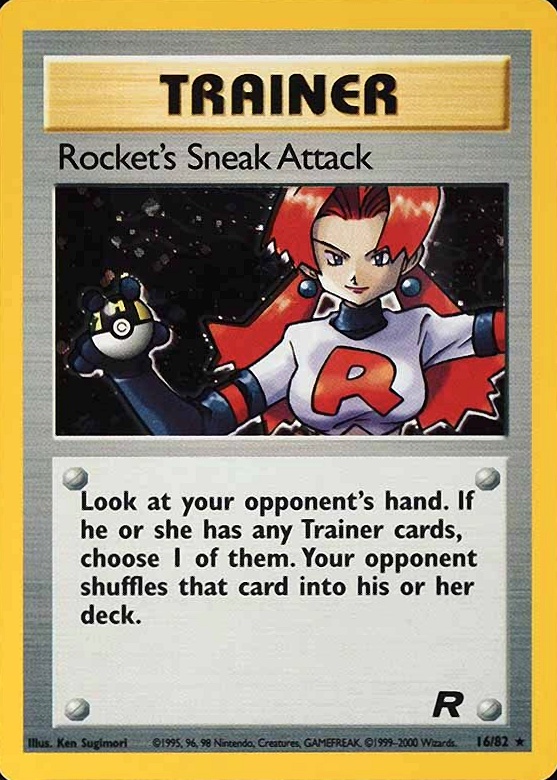 2000 Pokemon Rocket Rocket's Sneak Attack-Holo #16 TCG Card