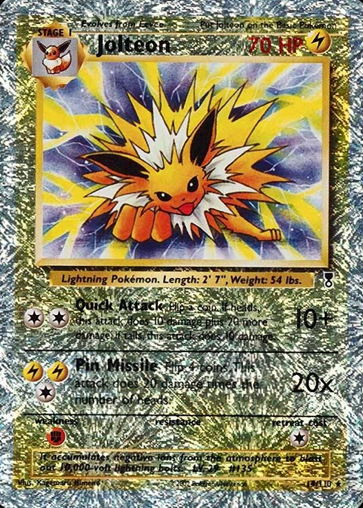 2002 Pokemon Legendary Collection  Jolteon-Reverse Foil #14 TCG Card