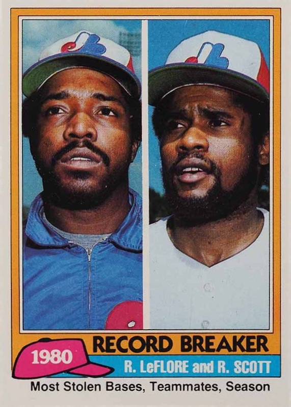 1981 Topps Most Stolen Bases, Teammates, Season #204 Baseball Card