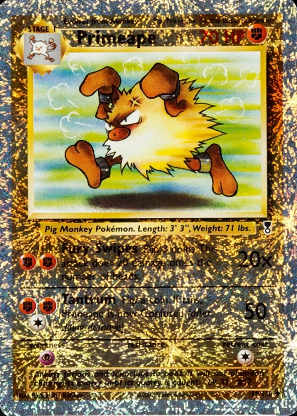 2002 Pokemon Legendary Collection  Primeape-Reverse Foil #59 TCG Card