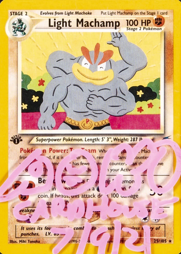 2002 Pokemon Neo Destiny  Light Machamp #25 TCG Card