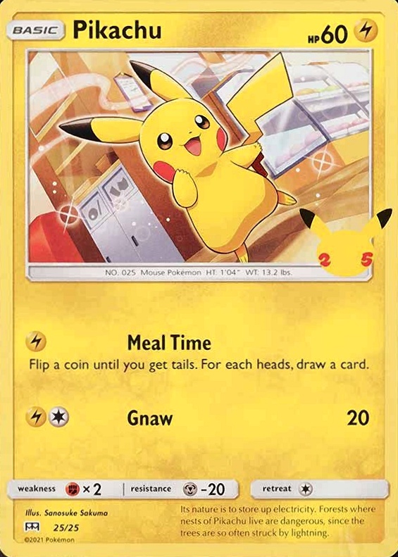 2021 Pokemon Mcdonald's Collection Pikachu #25 TCG Card