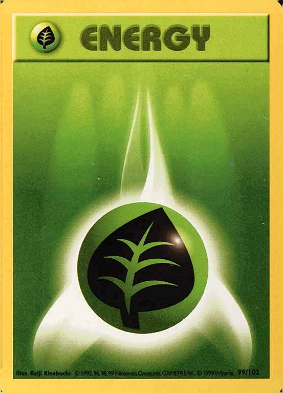 1999 Pokemon Game Grass Energy #99 TCG Card