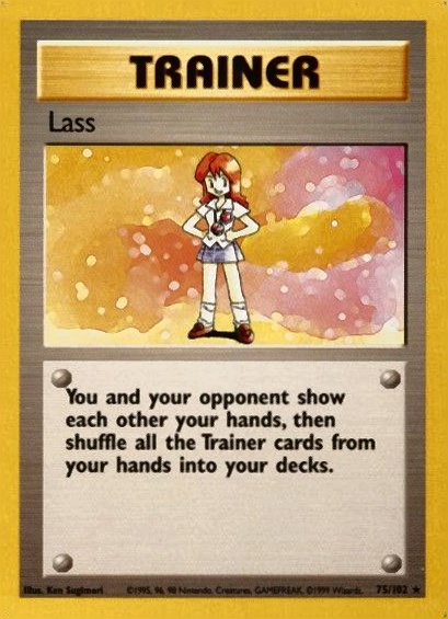 1999 Pokemon Game Lass #75 TCG Card