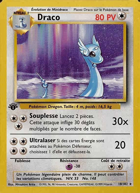 1999 Pokemon French Draco #18 TCG Card