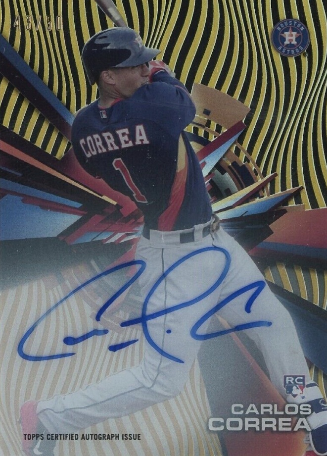 2015 Topps High Tek Autographs Carlos Correa #HT-CC Baseball Card