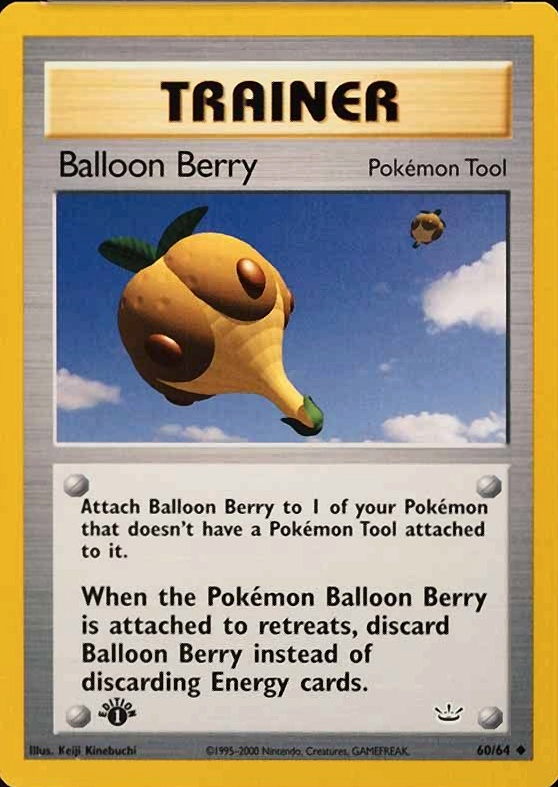 2001 Pokemon Neo Revelation 1st Edition Balloon Berry #60 TCG Card