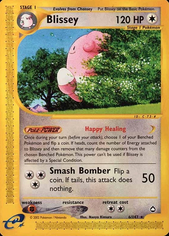 2003 Pokemon Aquapolis Blissey #6 TCG Card