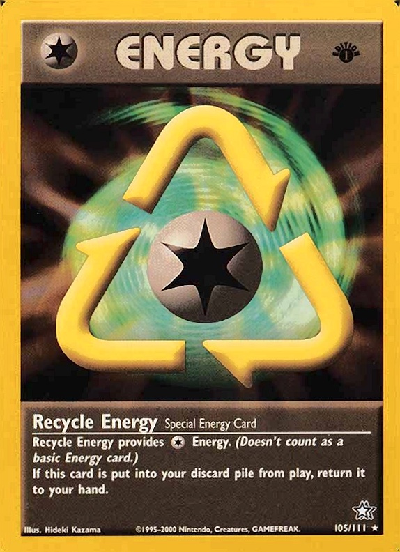 2000 Pokemon Neo Genesis 1st Edition Recycle Energy #105 TCG Card