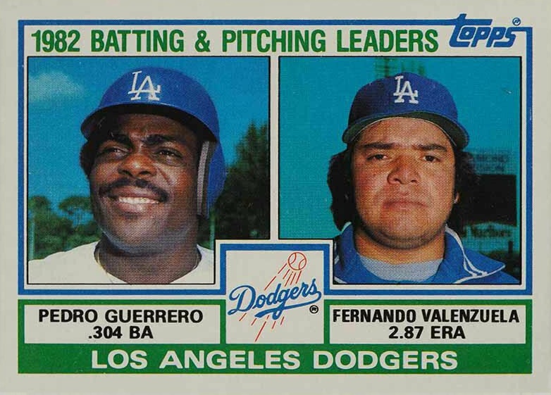 1983 Topps Dodgers Batting & Pitching Leaders #681 Baseball Card