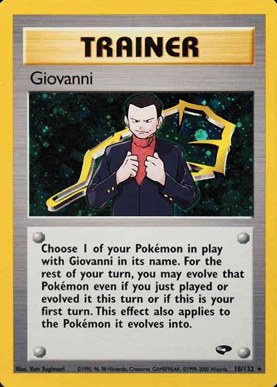 2000 Pokemon Gym Challenge Giovanni-Holo #18 TCG Card