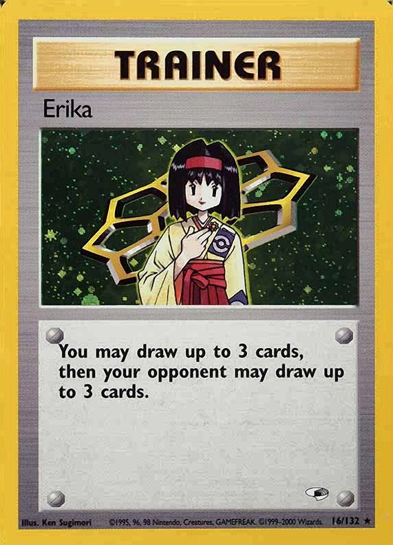 2000 Pokemon Gym Heroes  Erika-Holo #16 TCG Card