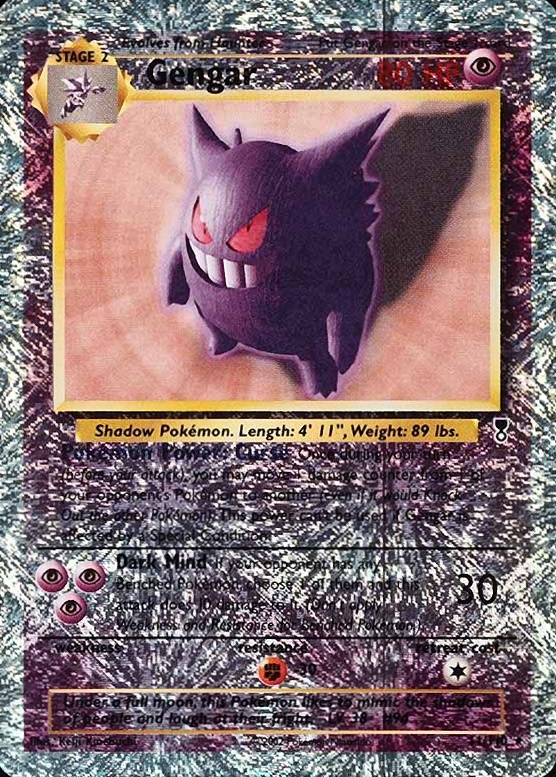 2002 Pokemon Legendary Collection  Gengar-Reverse Foil #11 TCG Card