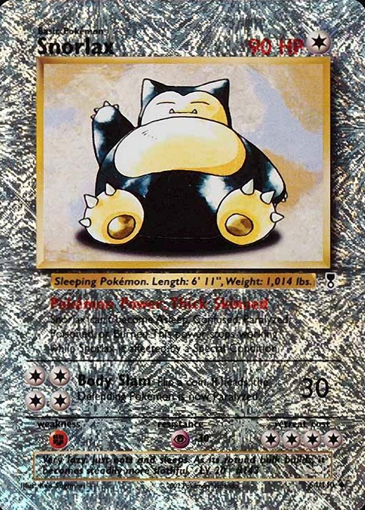 2002 Pokemon Legendary Collection  Snorlax-Reverse Foil #64 TCG Card