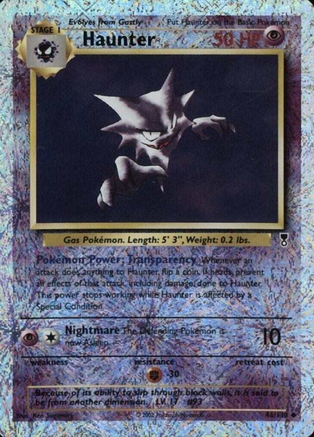 2002 Pokemon Legendary Collection  Haunter-Reverse Foil #46 TCG Card