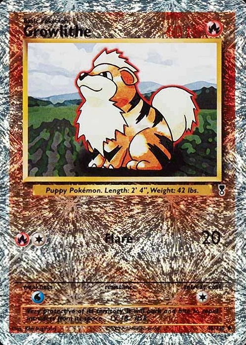 2002 Pokemon Legendary Collection  Growlithe-Reverse Foil #45 TCG Card